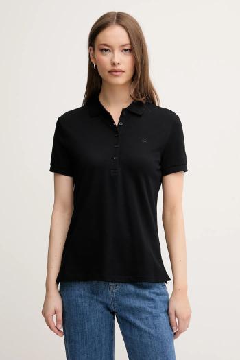 Polo tričko United Colors of Benetton dámske, čierna farba, 3TQJD300W