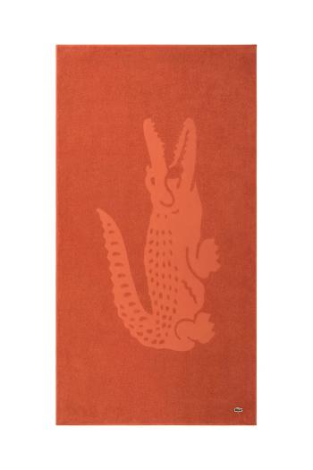 Bavlnený plážový uterák Lacoste LSPORT Sierra 90 x 160 cm oranžová farba
