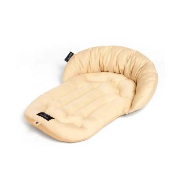 FIKAGO Mäkká podložka s vankúšikom Mushroom Beige L