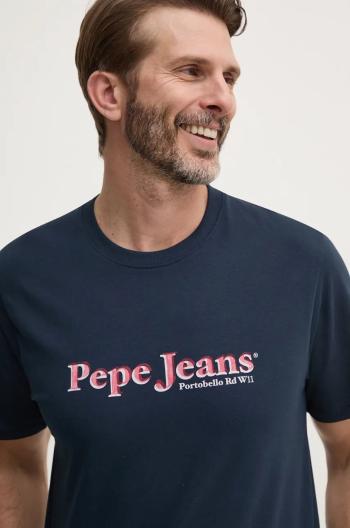 Tričko Pepe Jeans SOMERS TEE pánske, tmavomodrá farba, s potlačou, PM509649