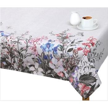 Bellatex Obrus EMA – 135 × 120 cm – lúčne kvety – sivá bordúra (6187)