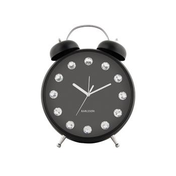Karlsson 6019BK dizajnové stolné hodiny/budík čierna, pr.. 30 cm