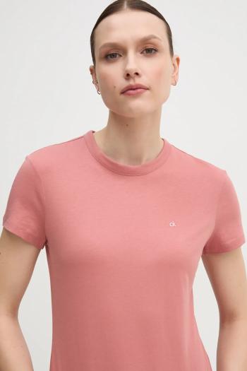 Bavlnené tričko Calvin Klein dámske, oranžová farba, K20K208061