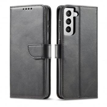 MG Magnet knižkové kožené puzdro na Samsung Galaxy S22 Plus, čierne