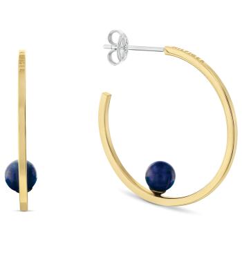 Tommy Hilfiger Pozlátené kruhy s lazuritom Semi-Precious Beads 2780966