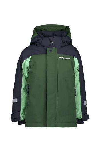 Detská bunda Didriksons NEPTUN KIDS JKT zelená farba, 505472