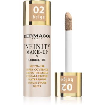 Dermacol Infinity vysoce krycí make-up SPF 15 odstín 02 Beige 20 g