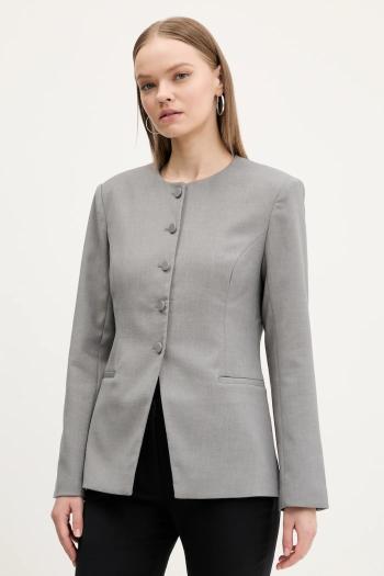 Sako Abercrombie & Fitch šedá farba, jednoradové, melanžové, KI144-5060