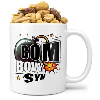 Hrnček Bombový syn (Náplň hrnčeka: Zmes slaných orieškov)