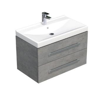 Kúpeľňová skrinka s umývadlom SAT Cube Way 80x53x46 cm betón mat  CUBE46802BEVER