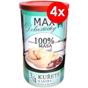 MAX deluxe 3/4 kurčaťa s pečeňou 1200 g, 4 ks (8594025084401)