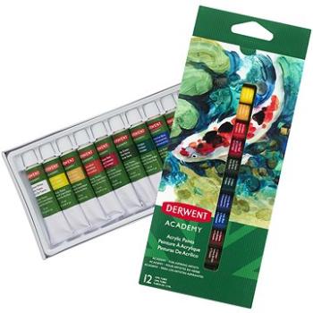 DERWENT Academy Acrylic Paints 12 ml 12 barev (2302401)