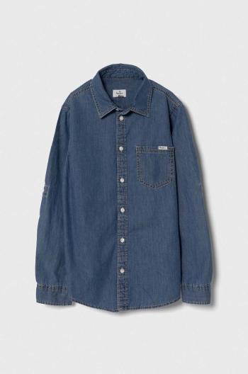 Detská bavlnená košeľa Pepe Jeans PORTEZ JR tmavomodrá farba