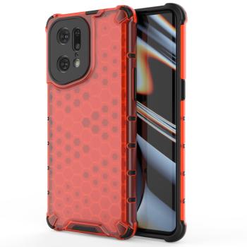 HONEYCOMB Ochranný kryt Oppo Find X5 Pro červený