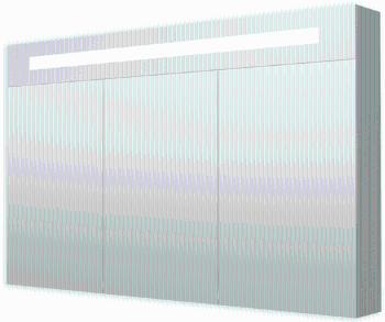 Zrkadlová skrinka s osvetlením Naturel Iluxit 120x75 cm MDF šedostrieborná GALZS120LED