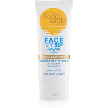 Bondi Sands SPF 50+ Face Fragrance Free opaľovací krém na tvár bez parfumácie SPF 50+ 75 ml