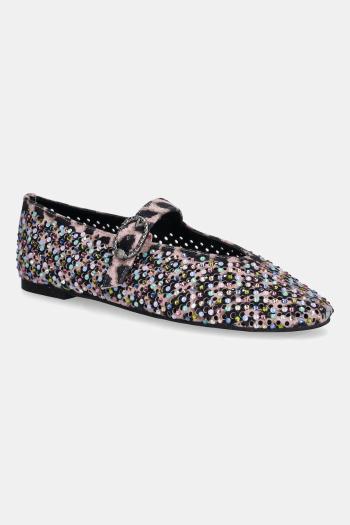 Semišové baleríny Kurt Geiger London Mayfair Ballet Flat ružová farba, 2656357289