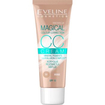 Eveline Cosmetics Magical Colour Correction CC krém SPF 15 odtieň 53 Beige 30 ml