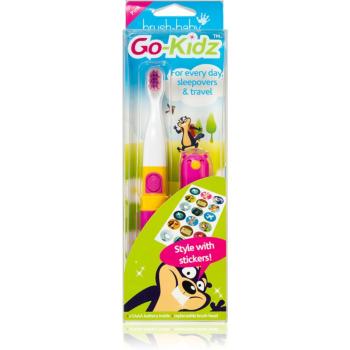 Brush Baby Go-Kidz zubná kefka na batérie od 3 rokov Pink/Blue 1 ks