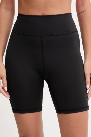 Šortky na jogu adidas Performance All me čierna farba, jednofarebné, vysoký pás, JW7665