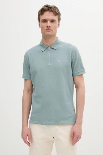 Bavlnené polo tričko Barbour Hingham Polo Shirt zelená farba, jednofarebné, MML1458