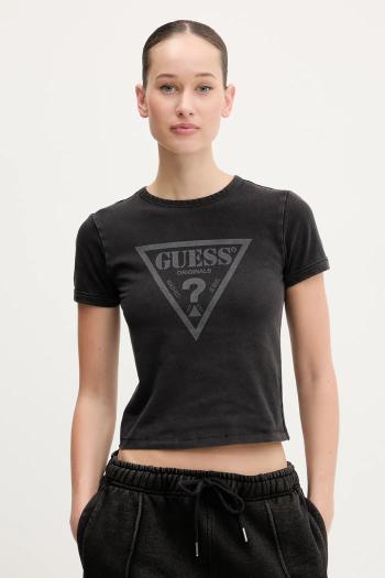 Tričko Guess Originals dámske, čierna farba, W5GI32 J1314