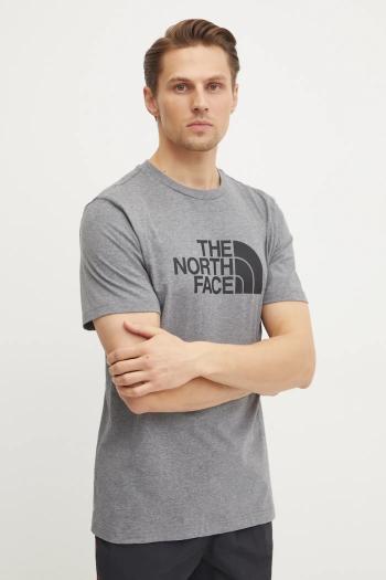 Tričko The North Face Easy pánske, šedá farba, s potlačou, NF0A8A6CDYY1