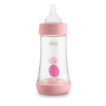 Chicco Perfect 5 Kojenecká láhev silikon 240 ml dívka