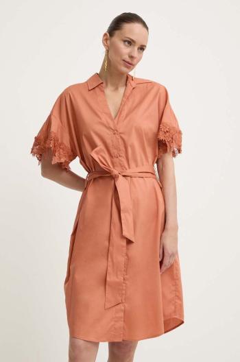 Šaty Twinset oranžová barva, mini, oversize