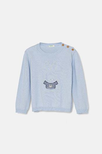 Detský svetrík s vlnenou zmesou United Colors of Benetton tenký, 1ZNNB1011