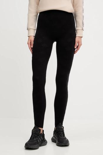 Legíny Guess PEONY čierna farba, s nášivkou, V5YB09 Z3OA0