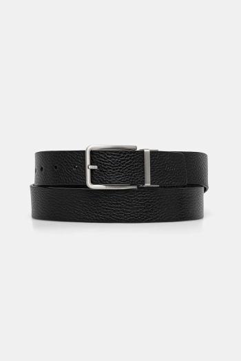 Obojstranný kožený opasok Calvin Klein pánsky, čierna farba, K50K512647
