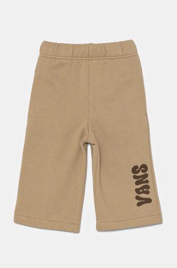 Detské nohavice Vans Happy Days Sweatpant béžová farba, s potlačou, VN000K0C4MG1