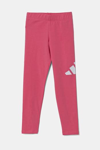 Detské legíny adidas ružová farba, s potlačou, JE1396