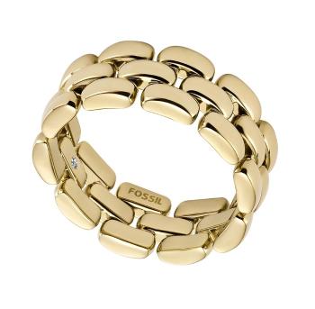 Fossil Štýlový dámsky prsteň z pozlátenej ocele Arden JF04785710 52 mm