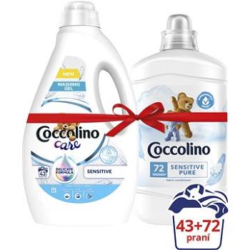 COCCOLINO Sensitive aviváž 1,8 l (72 praní) + Care Sensitive prací gél 1,72 l (43 praní) (AVI177mix2)