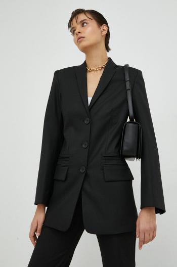 Sako By Malene Birger čierna farba, jednoradové, jednofarebné