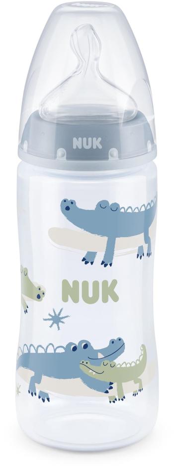 Cumisüveg NUK FC+ cumisüveg hőmérséklet-ellenőrzővel 300 ml, kék