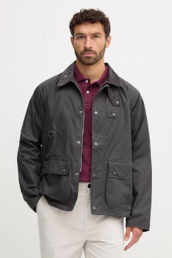 Voskovaná bunda Barbour Utility Spey Wax šedá farba, prechodná, MWX2287