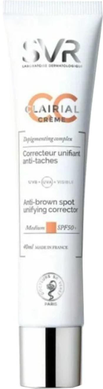 SVR Tónovací CC krém proti pigmentovým škvrnám SPF 50+ Clairial (CC Cream) 40 ml Medium