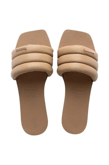 Šľapky Havaianas YOU MILAN dámske, béžová farba, 4148312.3581