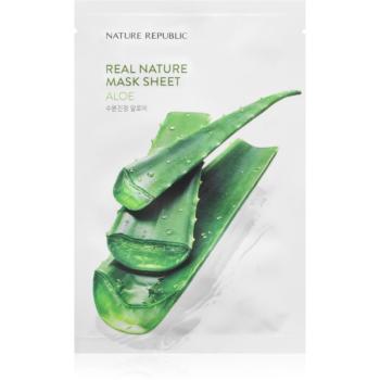 NATURE REPUBLIC Real Nature Aloe Mask Sheet hydratačná plátienková maska s upokojujúcim účinkom 23 ml