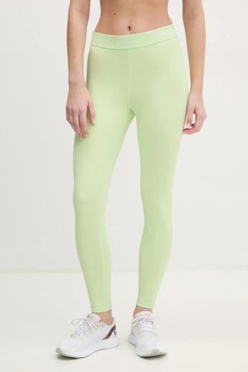 Tréningové legíny Calvin Klein Performance zelená farba, s potlačou, LVGWS5L609