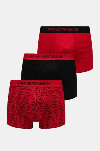 Bavlnené boxerky Emporio Armani Underwear 3-pak červená farba, 111625 4F722