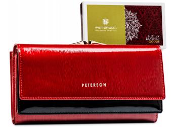 Veľká, kožená dámska peňaženka s RFID systémom - Peterson