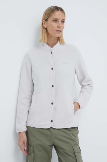 Športová mikina Jack Wolfskin LIGHT CURL JKT béžová farba, jednofarebná, 1711521, 1711521