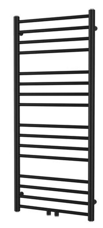 Radiátor kombinovaný SAT Paul 114x50 cm stredové pripojenie čierna matná SATRAPA1140500SBL