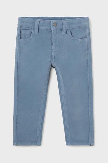 Detské bavlnené nohavice Mayoral sztruks slim fit basi jednofarebné, 502