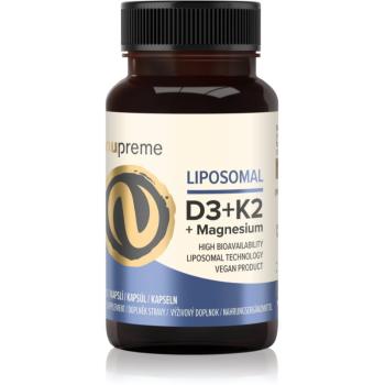 Nupreme Liposomal D3 + K2 + Magnesium kapsuly pre normálnu funkciu imunitného systému, stav kostí, zubov a činnosť svalov 30 cps