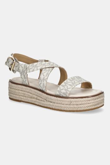 Sandále MICHAEL Michael Kors Lynn dámske, béžová farba, na platforme, 40S5LYFS1B.150